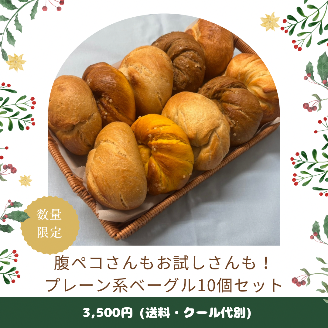 【10月限定】よくばり満足王道プレーンセット(10個入り)【天然酵母】