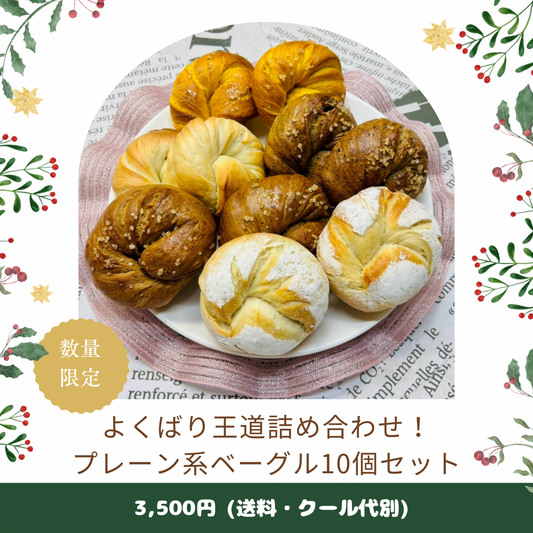 【1月限定】よくばり満足王道プレーンセット(10個入り)【天然酵母】
